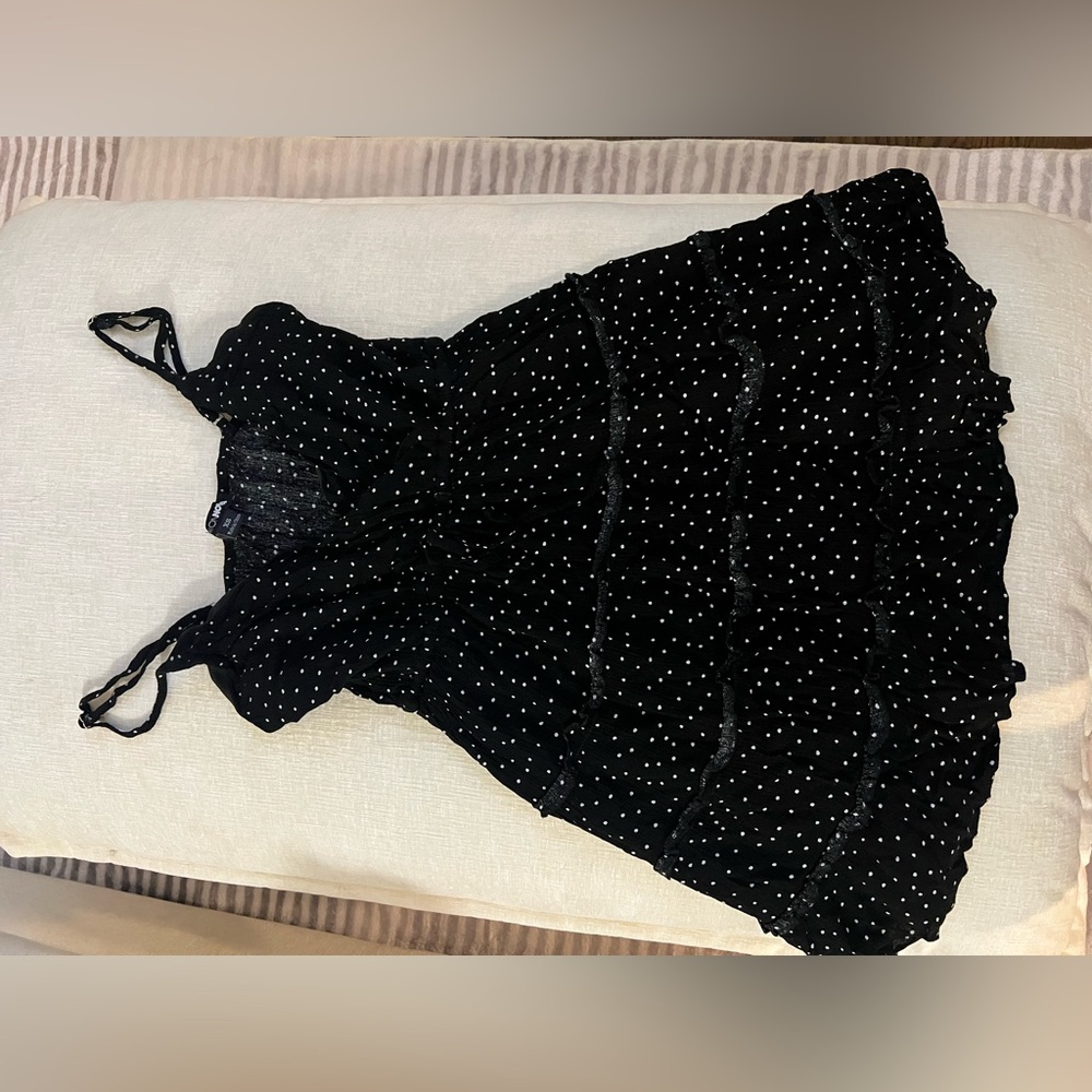 Fashion move polka dotted ruffle sundress, size XS